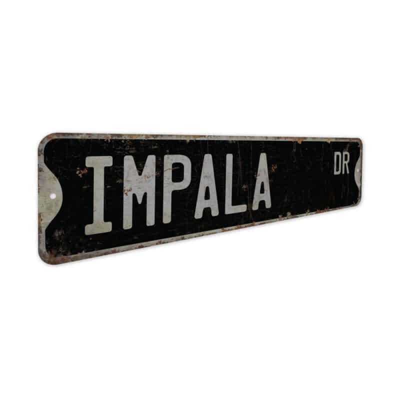 Impala-Sign-Premium-Quality-Rustic-Metal-Sign-7