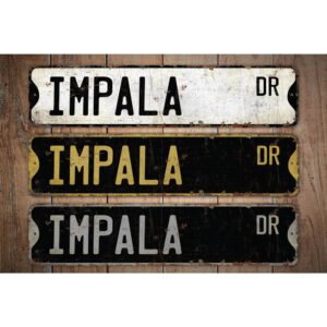 Impala-Sign-Premium-Quality-Rustic-Metal-Sign-Images