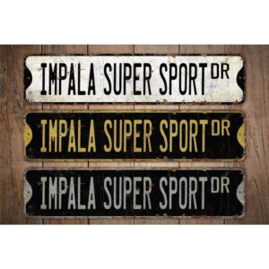 Impala-Super-Sport-Premium-Quality-Rustic-Metal-Sign-Images