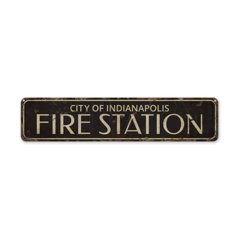 Indianapolis-Fire-Station-Premium-Quality-Rustic-Metal-Sign-2