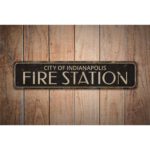 Indianapolis-Fire-Station-Premium-Quality-Rustic-Metal-Sign-Images