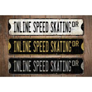 Inline-Speed-Skating-Premium-Quality-Rustic-Metal-Sign-Images