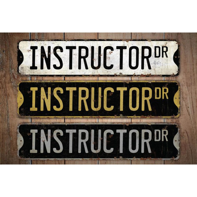 Instructor-Premium-Quality-Rustic-Metal-Sign-Images