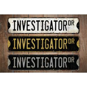 Investigator-Premium-Quality-Rustic-Metal-Sign-Images