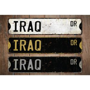 Iraq-Premium-Quality-Rustic-Metal-Sign-Images