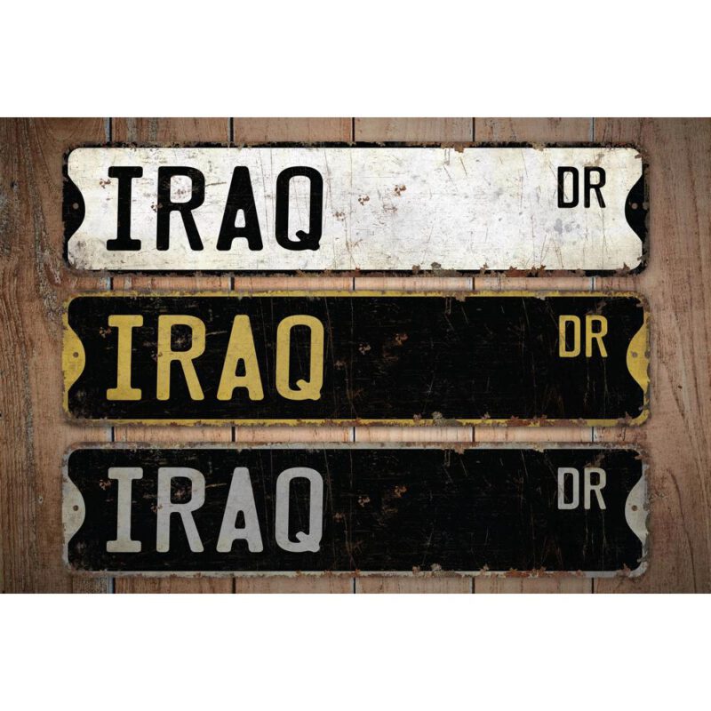 Iraq-Premium-Quality-Rustic-Metal-Sign-Images