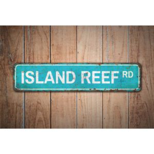 Island-Reef-Road-Premium-Quality-Rustic-Metal-Sign-Images