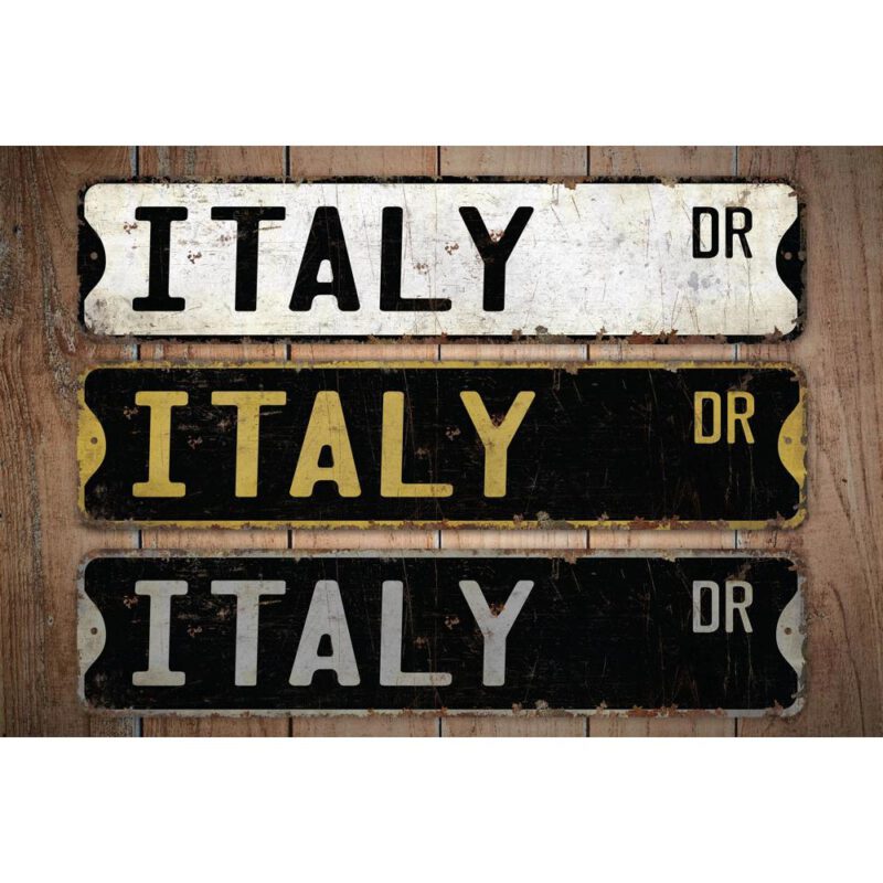 Italy-Premium-Quality-Rustic-Metal-Sign-Images