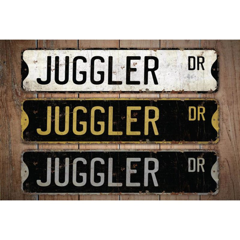 Juggler-Premium-Quality-Rustic-Metal-Sign-Images