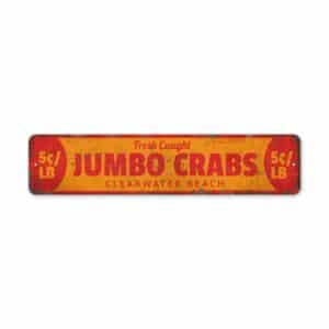 Jumbo-Crabs-Sign-Premium-Quality-Rustic-Metal-Sign-2