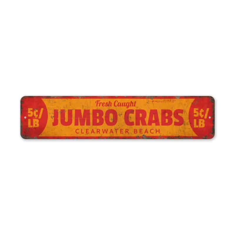 Jumbo-Crabs-Sign-Premium-Quality-Rustic-Metal-Sign-2