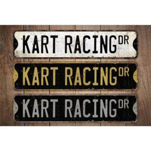 Kart-Racing-Premium-Quality-Rustic-Metal-Sign-Images