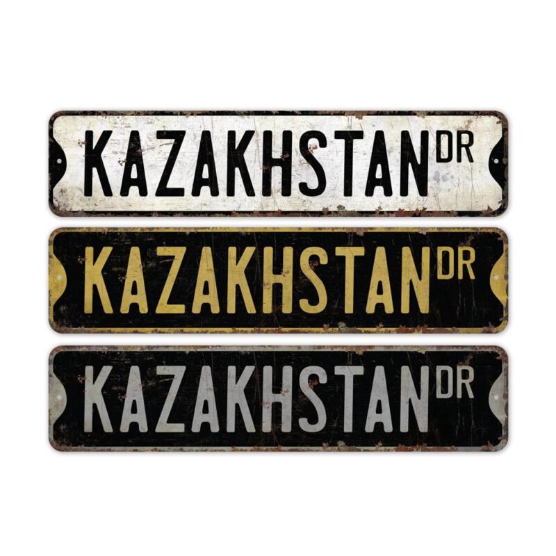 Kazakhstan-Premium-Quality-Rustic-Metal-Sign-2