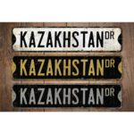 Kazakhstan-Premium-Quality-Rustic-Metal-Sign-Images