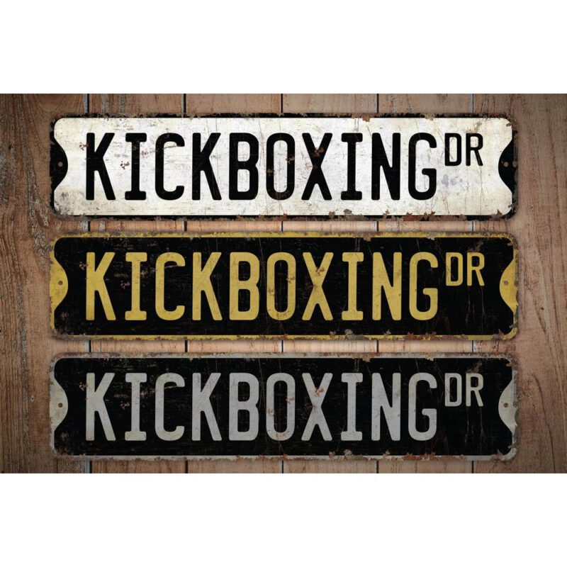 Kickboxing-Sign-Premium-Quality-Rustic-Metal-Sign-Images