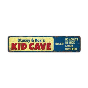 Kids-Cave-Premium-Quality-Rustic-Metal-Sign-2