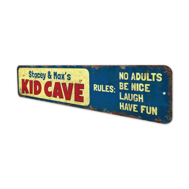 Kids-Cave-Premium-Quality-Rustic-Metal-Sign-4