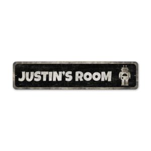 Kids-Robot-Room-Sign-Premium-Quality-Rustic-Metal-Sign-2