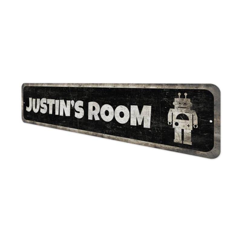 Kids-Robot-Room-Sign-Premium-Quality-Rustic-Metal-Sign-4