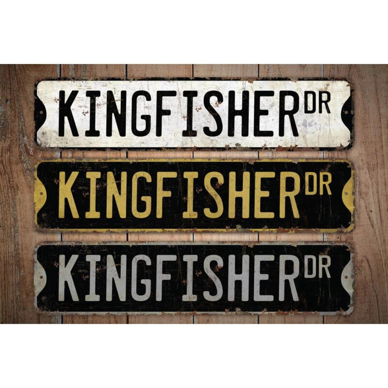 Kingfisher-Premium-Quality-Rustic-Metal-Sign-Images