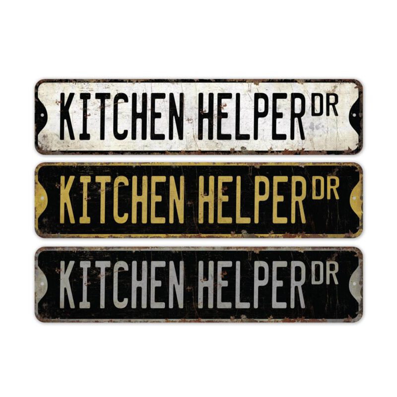 Kitchen-Helper-Premium-Quality-Rustic-Metal-Sign-2