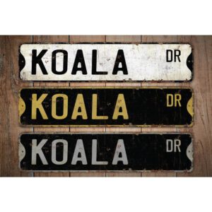 Koala-Premium-Quality-Rustic-Metal-Sign-Images