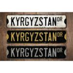 Kyrgyzstan-Premium-Quality-Rustic-Metal-Sign-Images