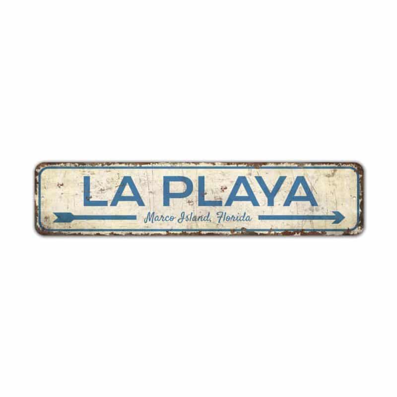 La-Playa-Sign-Premium-Quality-Rustic-Metal-Sign-2