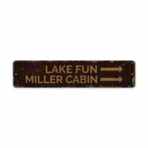 Lake-Fun-Arrow-Sign-Premium-Quality-Rustic-Metal-Sign-2