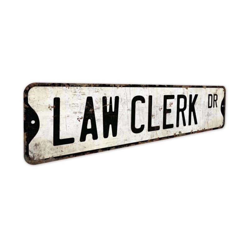 Law-Clerk-Premium-Quality-Rustic-Metal-Sign-3