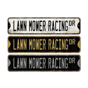 Lawn-Mower-Racing-Premium-Quality-Rustic-Metal-Sign-2