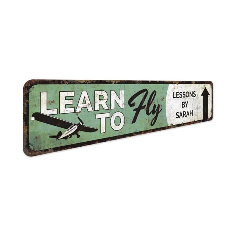 Learn-To-Fly-Sign-Premium-Quality-Rustic-Metal-Sign-3-1