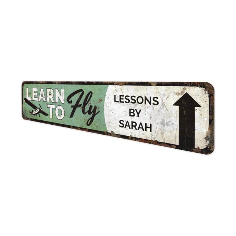 Learn-To-Fly-Sign-Premium-Quality-Rustic-Metal-Sign-4-1