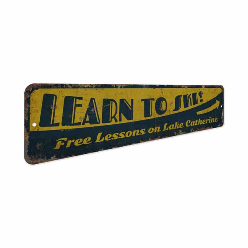 Learn-To-Ski-Sign-Premium-Quality-Rustic-Metal-Sign-3-1