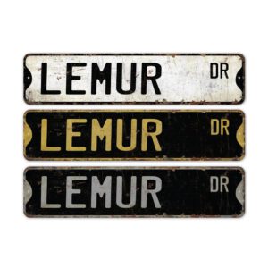 Lemur-Premium-Quality-Rustic-Metal-Sign-2