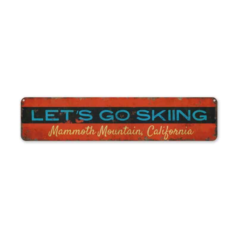 Lets-Go-Skiing-Premium-Quality-Rustic-Metal-Sign-2