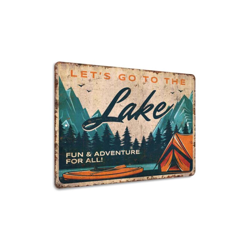 Lets-Go-To-Lake-Sign-Premium-Quality-Rustic-Metal-Sign-3