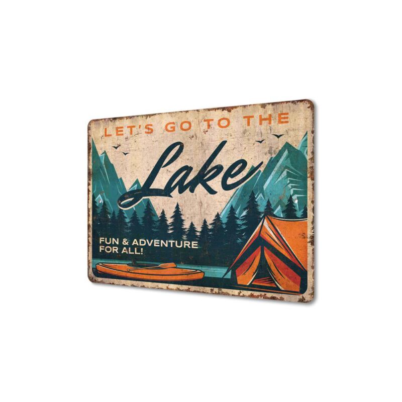 Lets-Go-To-Lake-Sign-Premium-Quality-Rustic-Metal-Sign-4