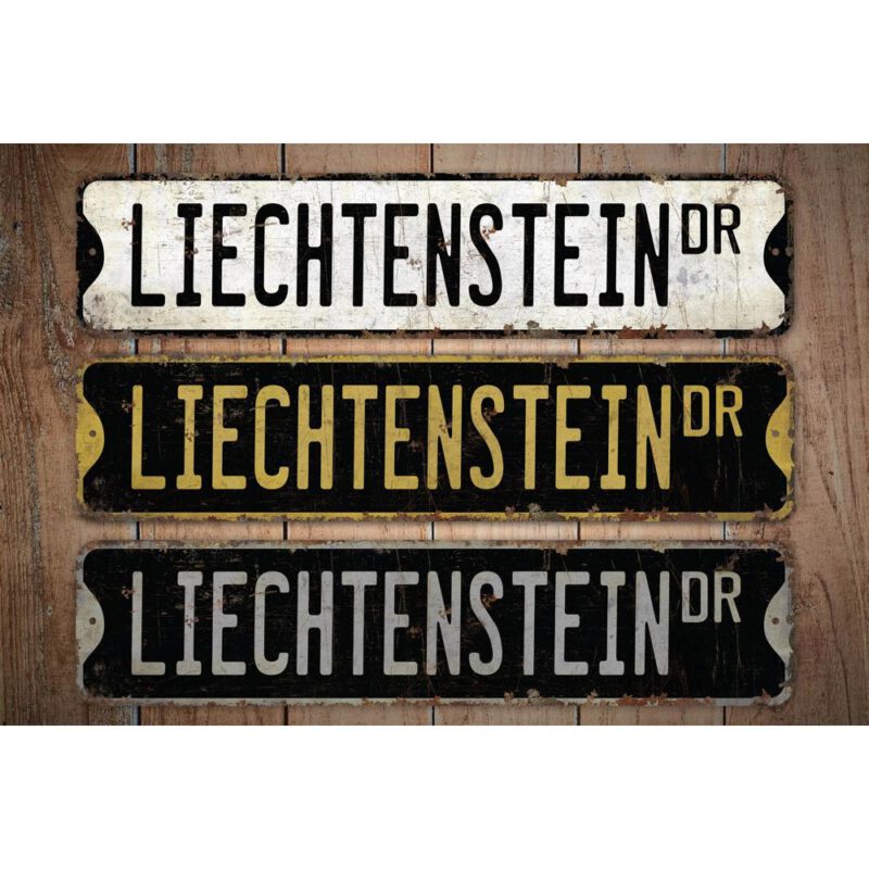 Liechtenstein-Premium-Quality-Rustic-Metal-Sign-Images