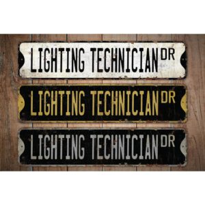 Lighting-Technician-Premium-Quality-Rustic-Metal-Sign-Images