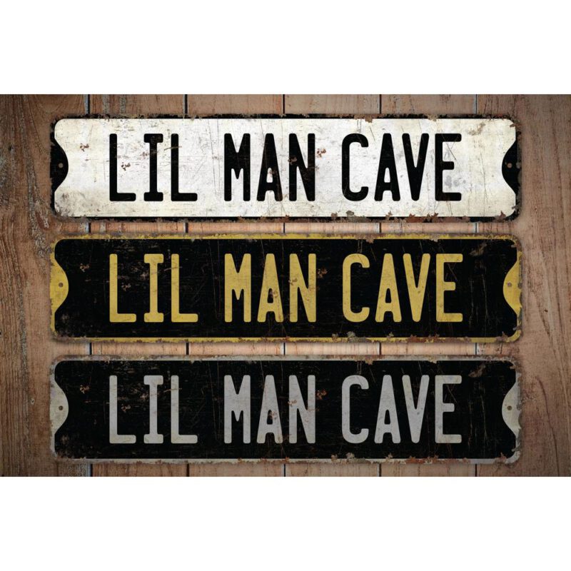 Lil-Man-Cave-Premium-Quality-Rustic-Metal-Sign-Images