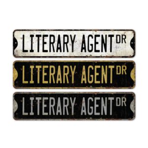 Literary-Agent-Premium-Quality-Rustic-Metal-Sign-2