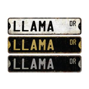 Llama-Premium-Quality-Rustic-Metal-Sign-2