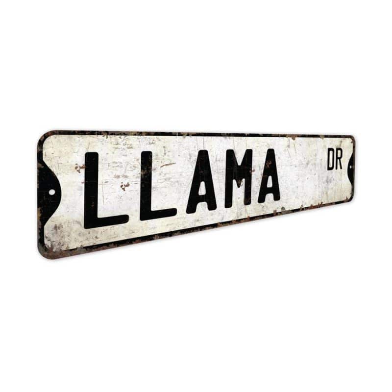 Llama-Premium-Quality-Rustic-Metal-Sign-3