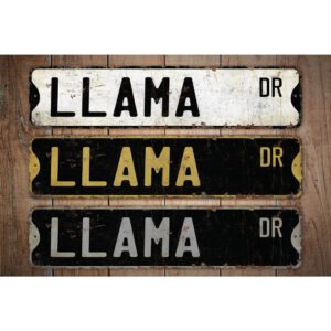 Llama-Premium-Quality-Rustic-Metal-Sign-Images