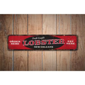 Lobster-Sign-Premium-Quality-Rustic-Metal-Sign-Images