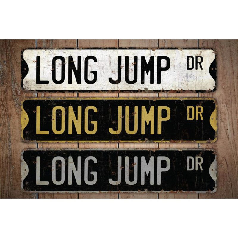 Long-Jump-Premium-Quality-Rustic-Metal-Sign-Images