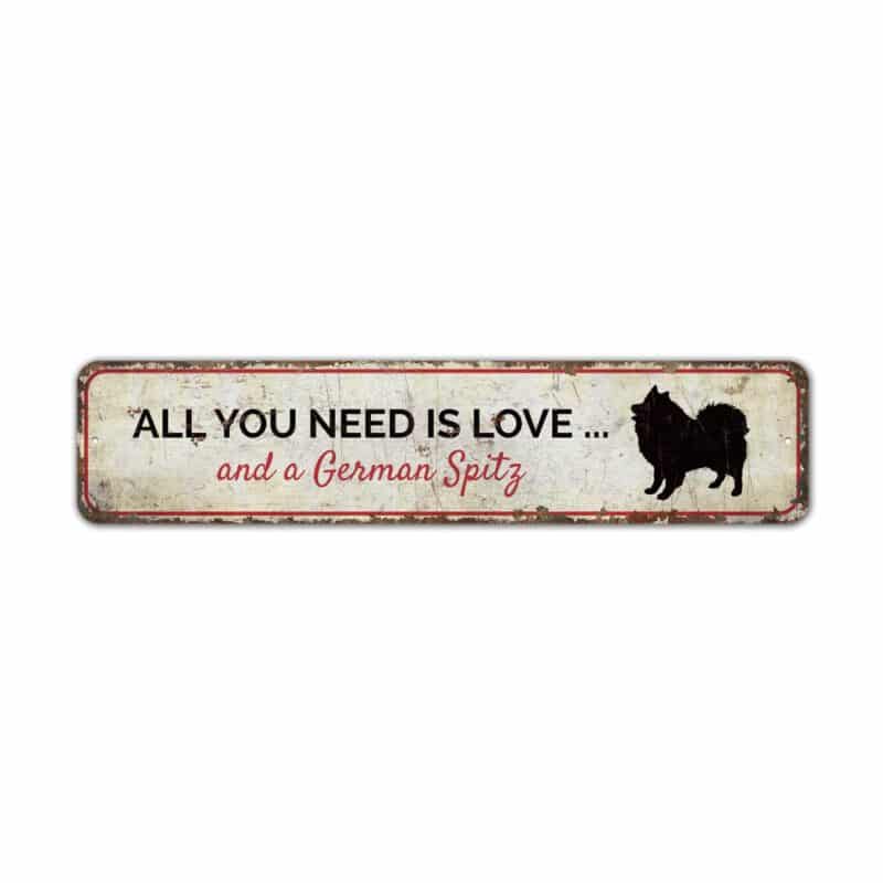 Love-And-German-Spitz-Premium-Quality-Rustic-Metal-Sign-2