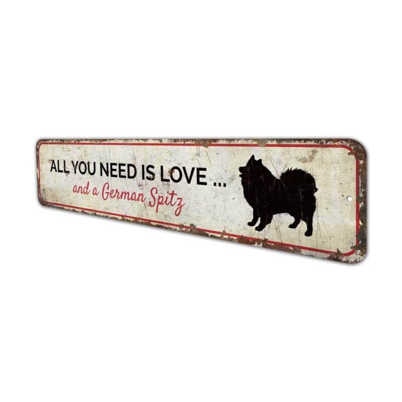 Love-And-German-Spitz-Premium-Quality-Rustic-Metal-Sign-4