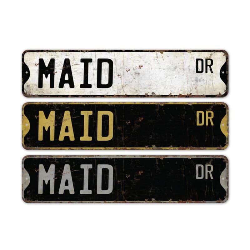 Maid-Premium-Quality-Rustic-Metal-Sign-2